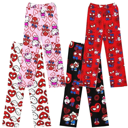 Hello Kitty Spider Man Couple Pajamas