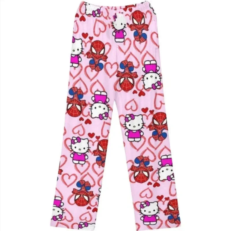 Hello Kitty Spider Man Couple Pajamas